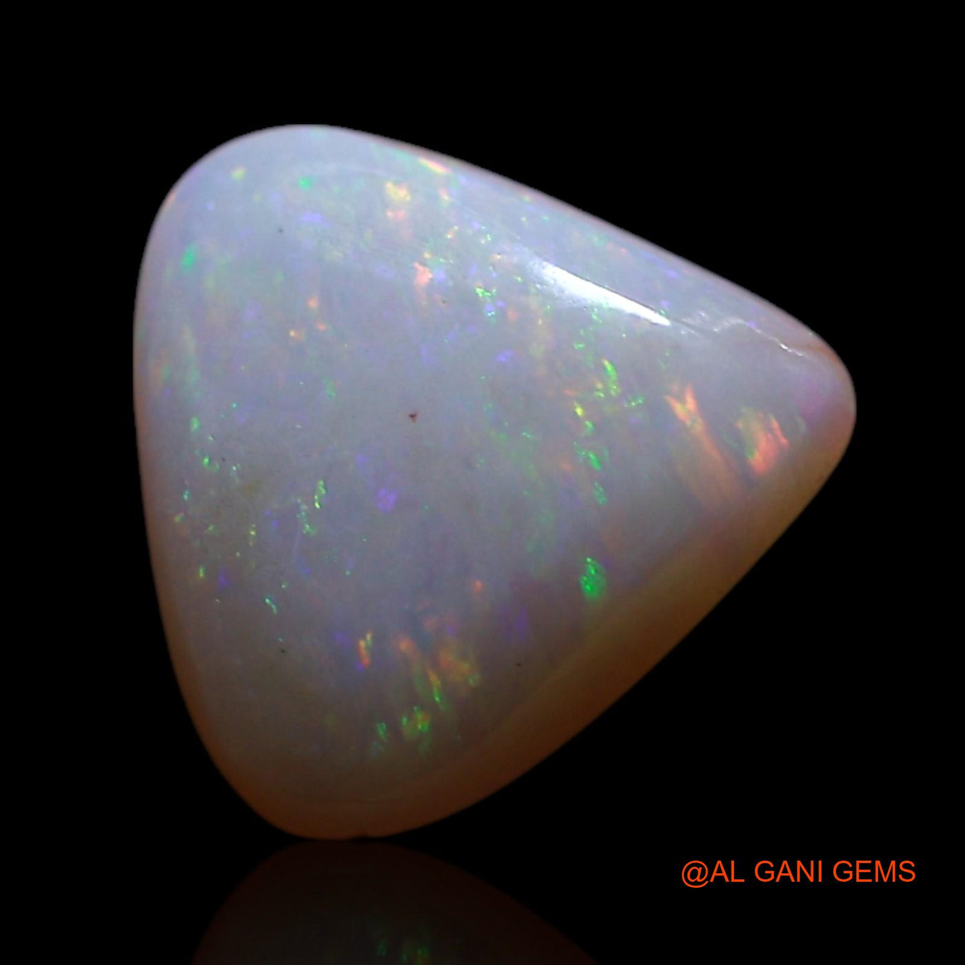 Natural Untreated Fire Opal Loose Gemstone Trillion Cabochon From Australia 1.00 Cts 8x8x2 mm AG-226