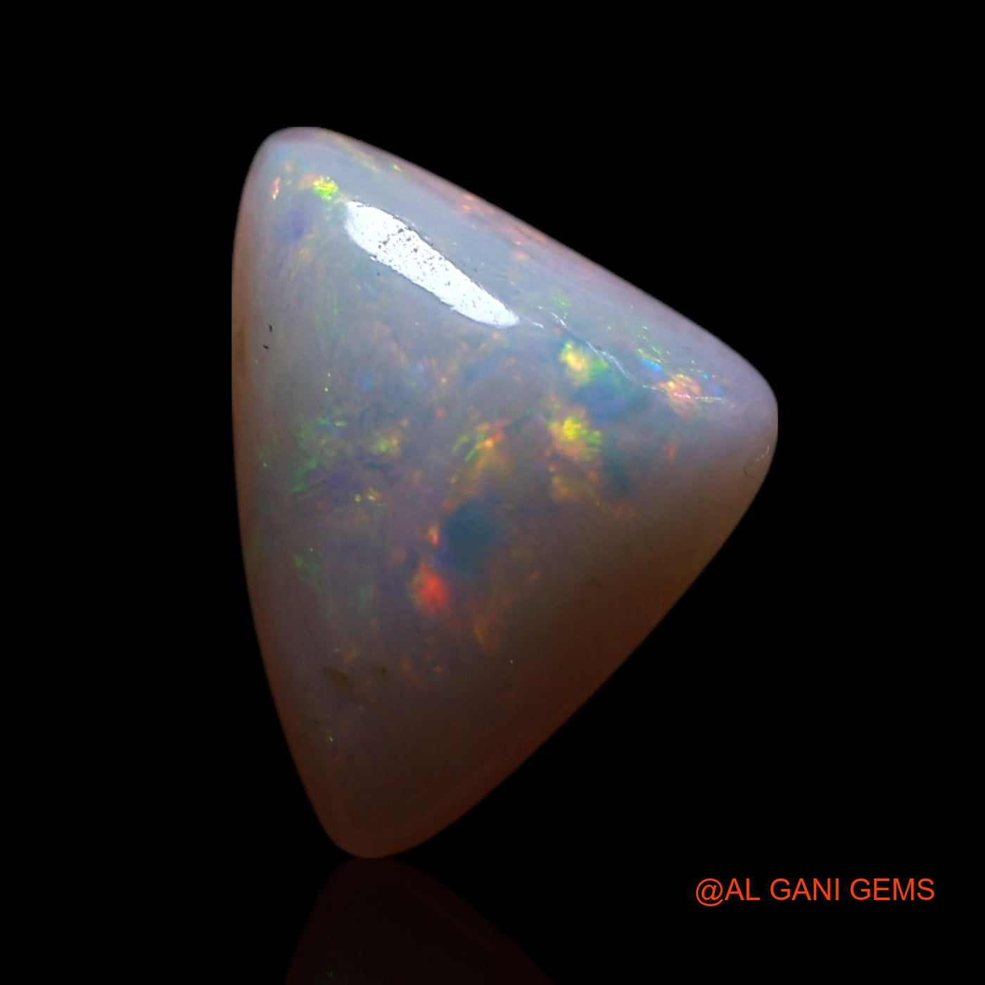 Natural Untreated Fire Opal Loose Gemstone Trillion Cabochon From Australia 1.00 Cts 9x7x2 mm AG-227