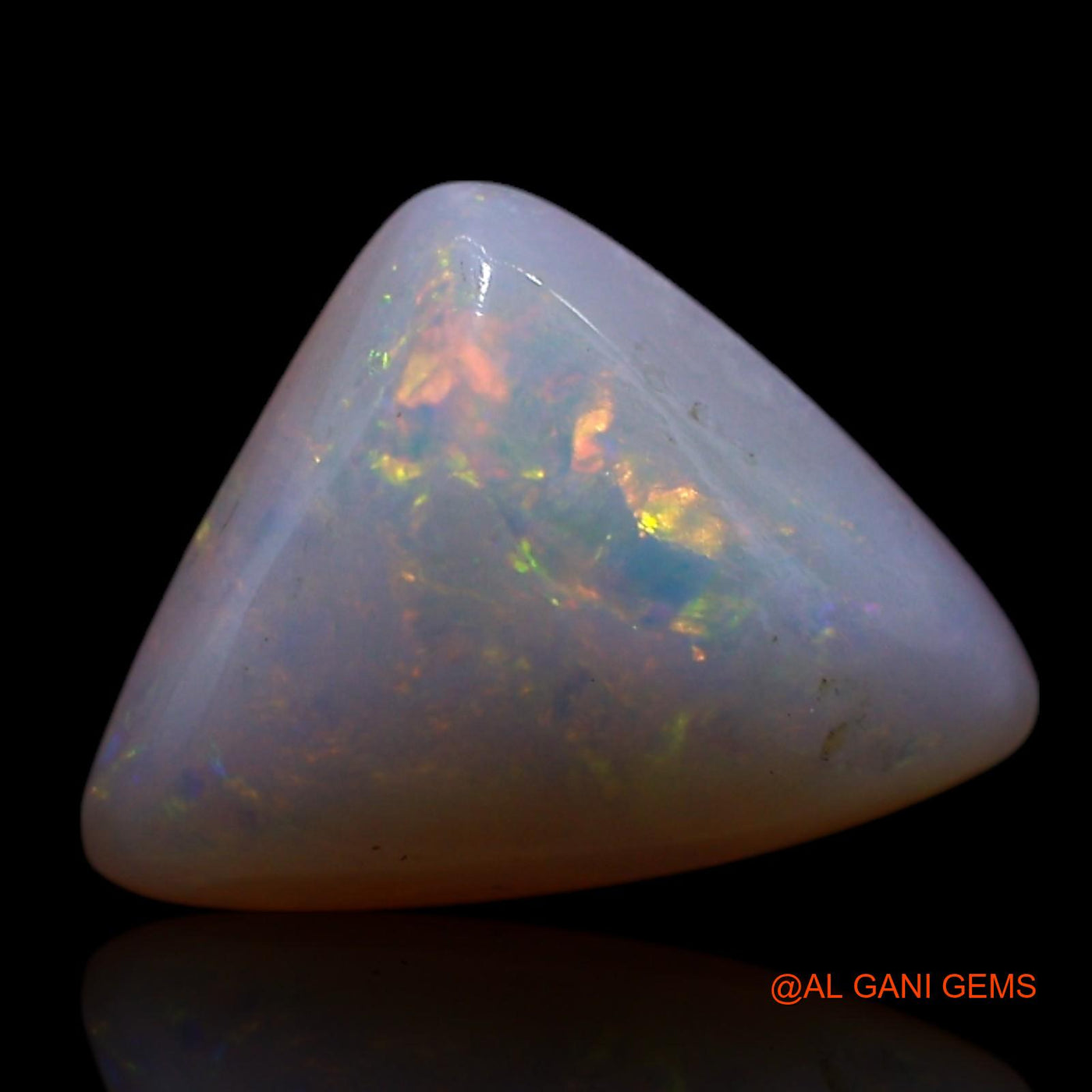 Natural Untreated Fire Opal Loose Gemstone Trillion Cabochon From Australia 1.00 Cts 9x7x2 mm AG-227
