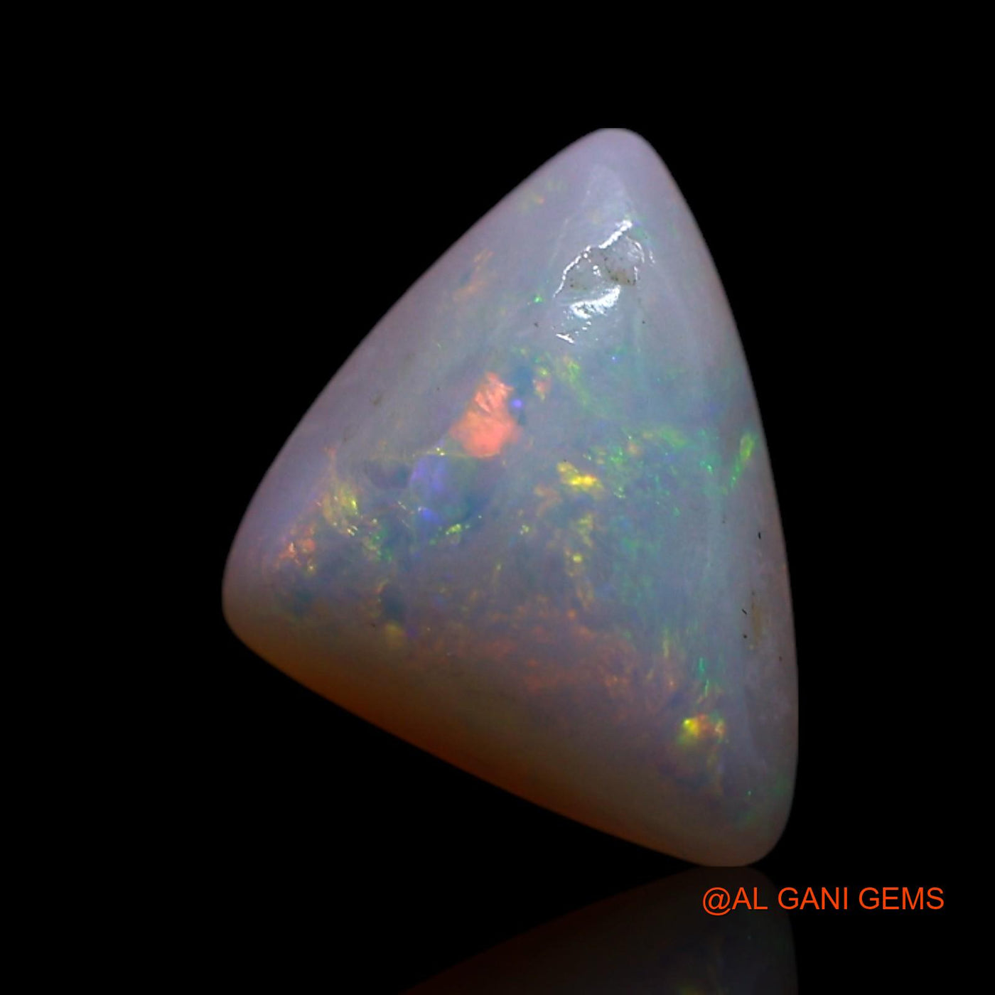 Natural Untreated Fire Opal Loose Gemstone Trillion Cabochon From Australia 1.00 Cts 9x7x2 mm AG-227