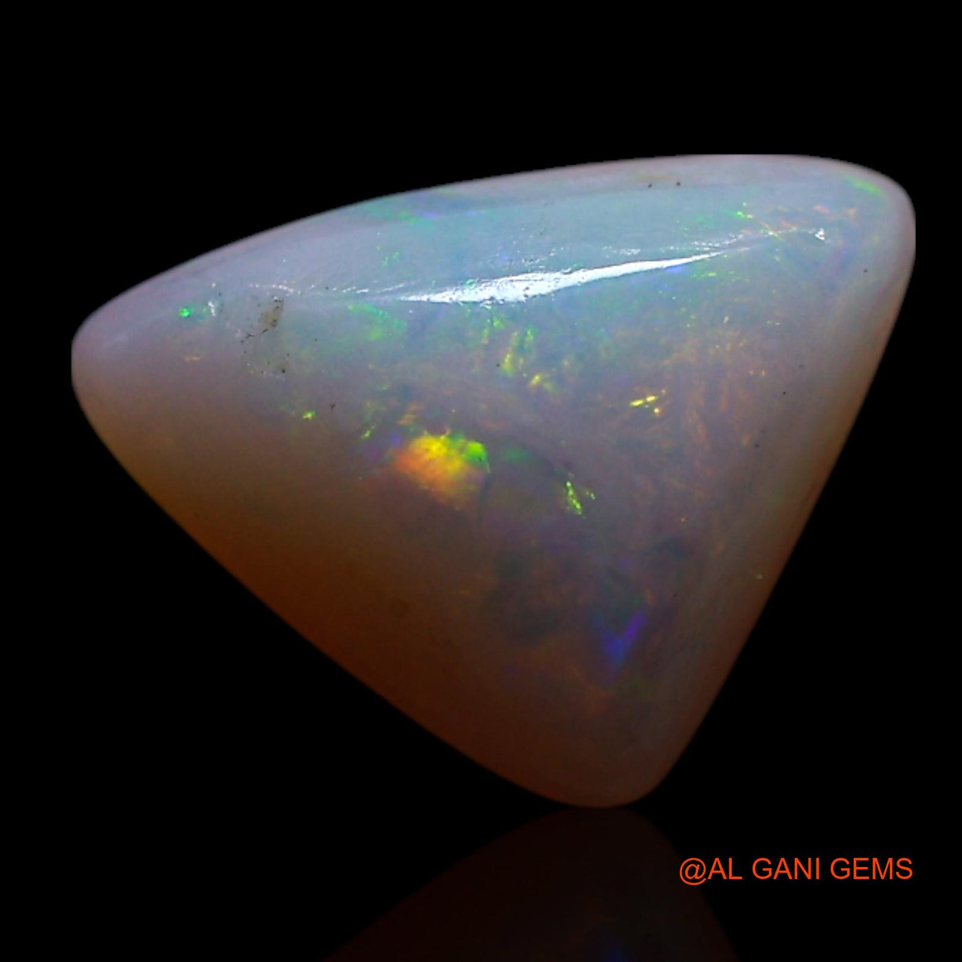 Natural Untreated Fire Opal Loose Gemstone Trillion Cabochon From Australia 1.00 Cts 9x7x2 mm AG-227