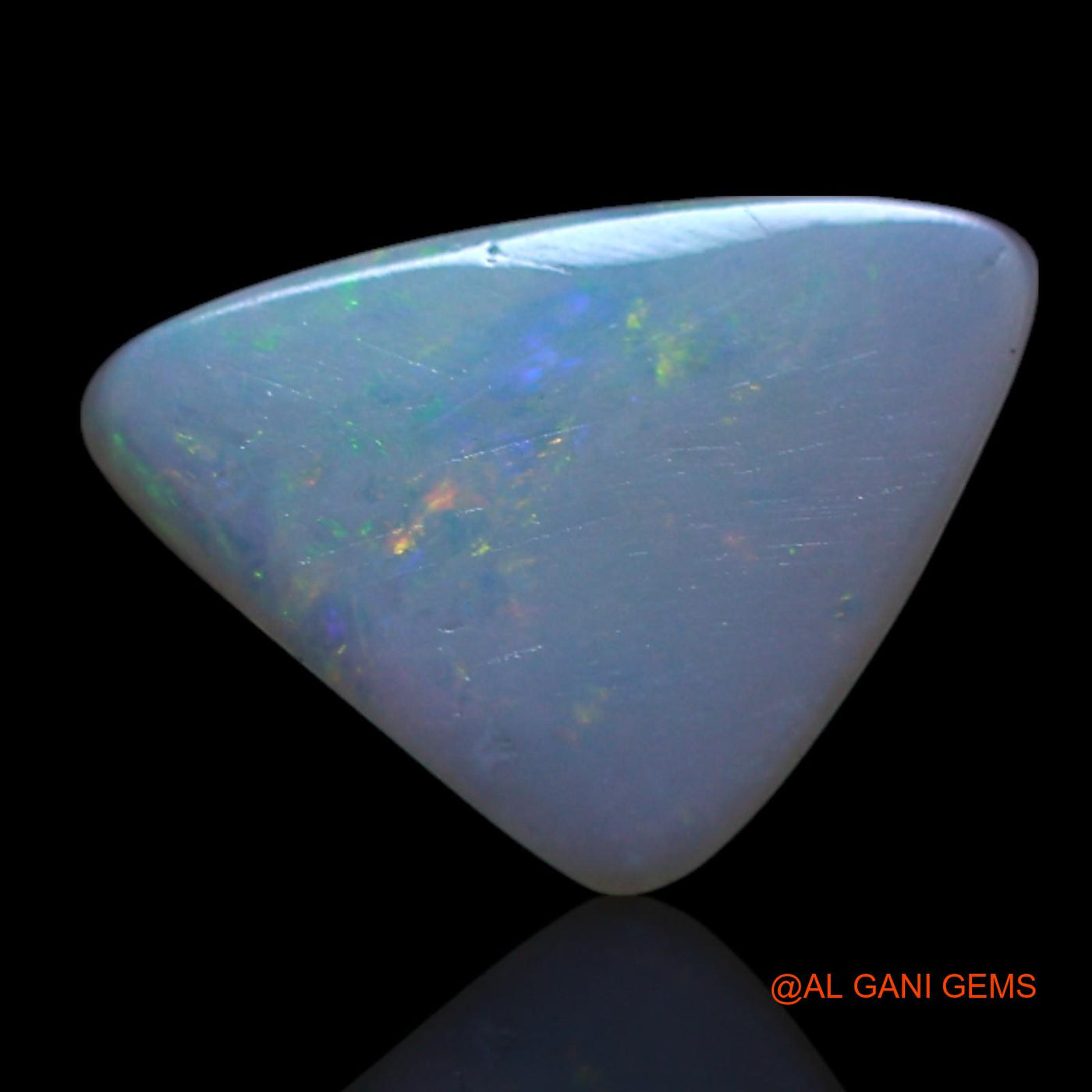 Natural Untreated Fire Opal Loose Gemstone Trillion Cabochon From Australia 1.00 Cts 9x7x2 mm AG-227