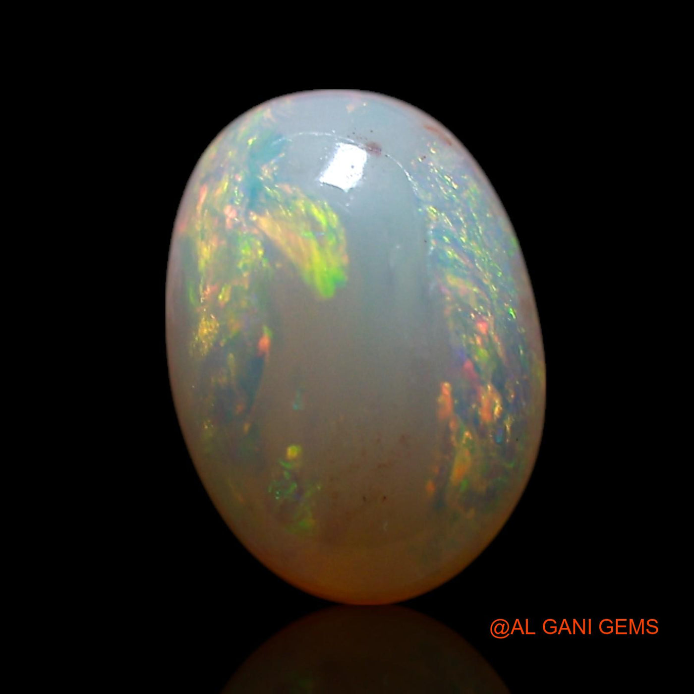 1.00 Cts Natural Australian Fire Opal Oval Cabochon Loose Gemstone For Jewelry 8x6x3 mm AG-228