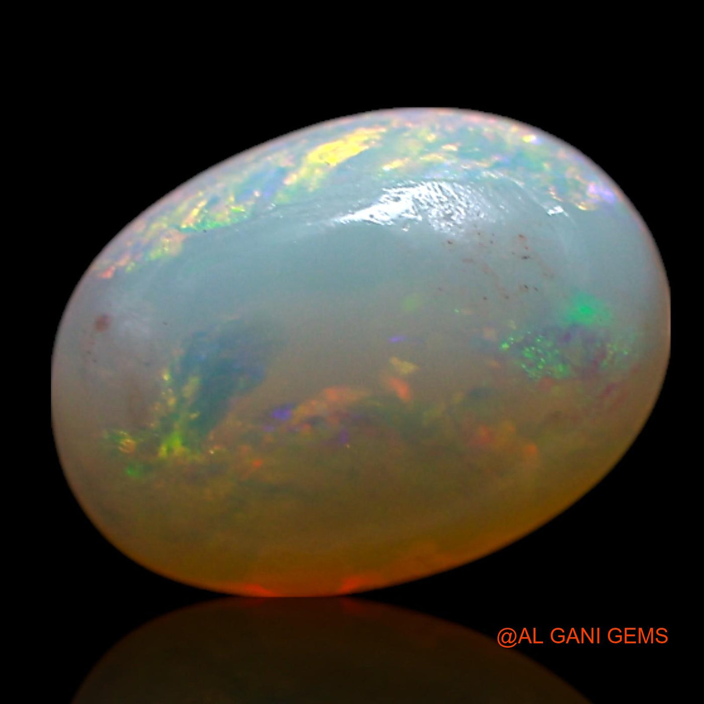 1.00 Cts Natural Australian Fire Opal Oval Cabochon Loose Gemstone For Jewelry 8x6x3 mm AG-228