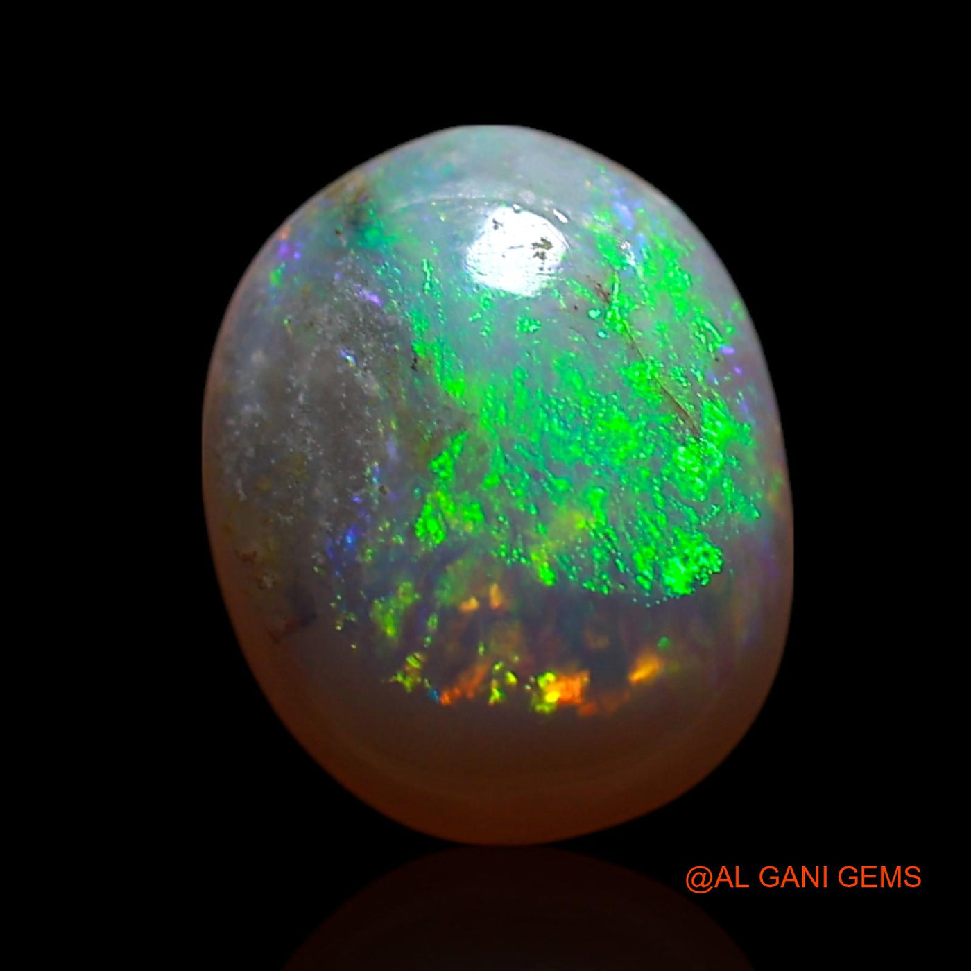 Natural Fire Opal Gemstone 1.00 Cts Loose Oval Cabochon From Australia 8x7x3 mm AG-230