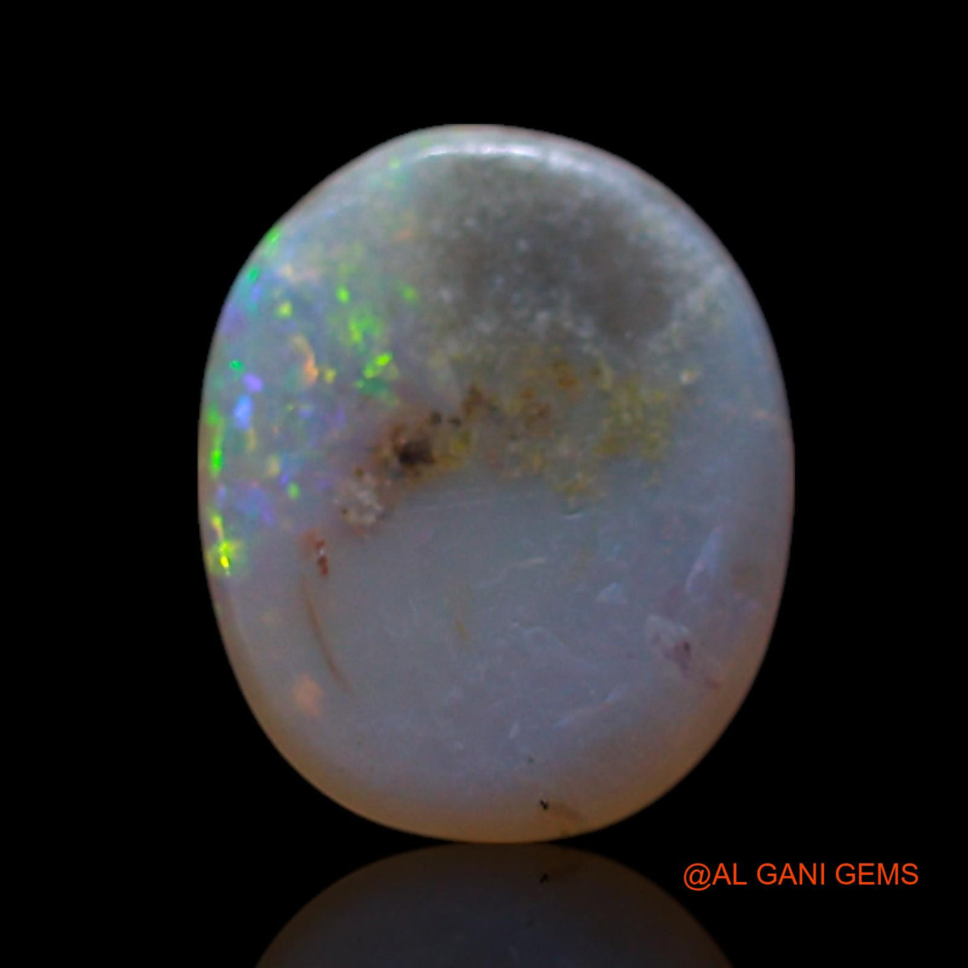 Natural Fire Opal Gemstone 1.00 Cts Loose Oval Cabochon From Australia 8x7x3 mm AG-230