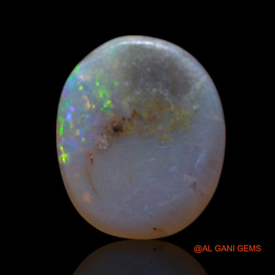 Natural Fire Opal Gemstone 1.00 Cts Loose Oval Cabochon From Australia 8x7x3 mm AG-230