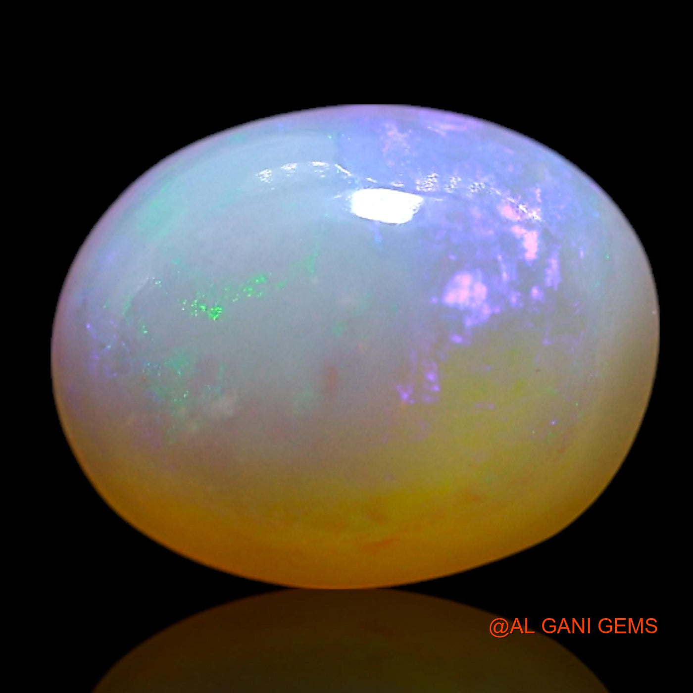 1.00 Cts Unheated Australian Fire Opal Loose Gemstone Oval Cabochon Natural 8x6x3 mm AG-232