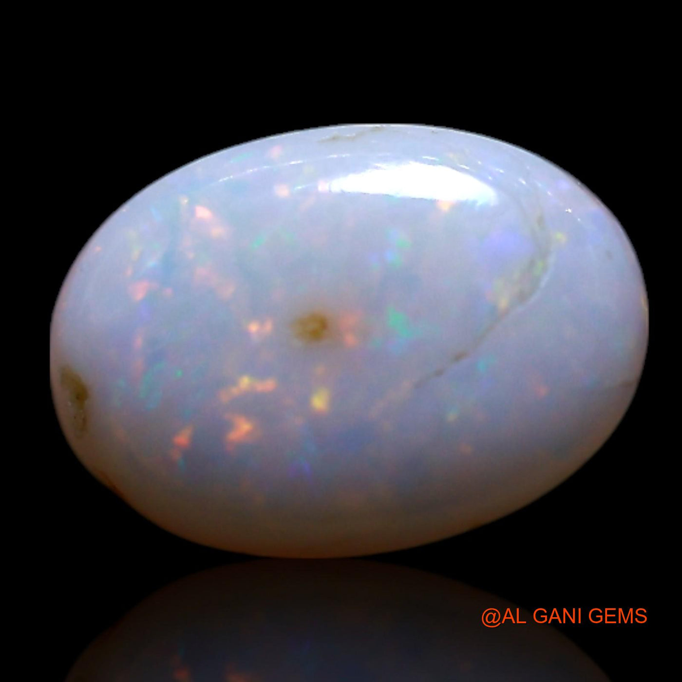 Natural Untreated Fire Opal Loose Gemstone Oval Cabochon From Australia 1.00 Cts 9x6x2 mm AG-234