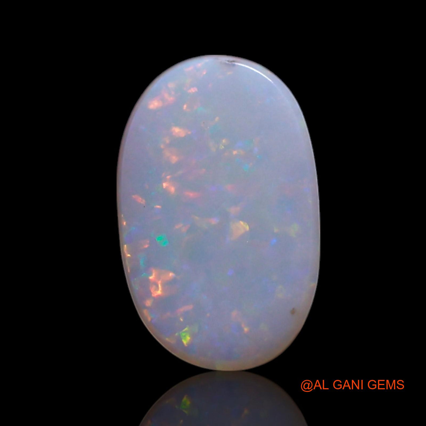 Natural Fire Opal Gemstone 0.90 Cts Loose Oval Cabochon From Australia 9x6x2 mm AG-235