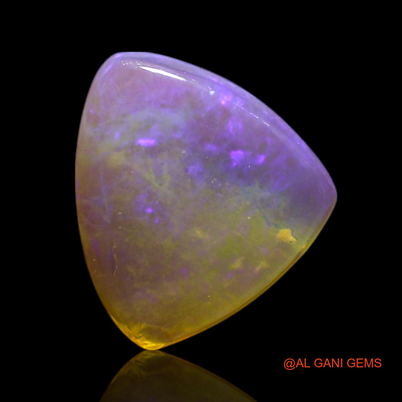 0.80 Cts Unheated Australian Fire Opal Loose Gemstone Trillion Cabochon Natural 8x7x2 mm AG-236