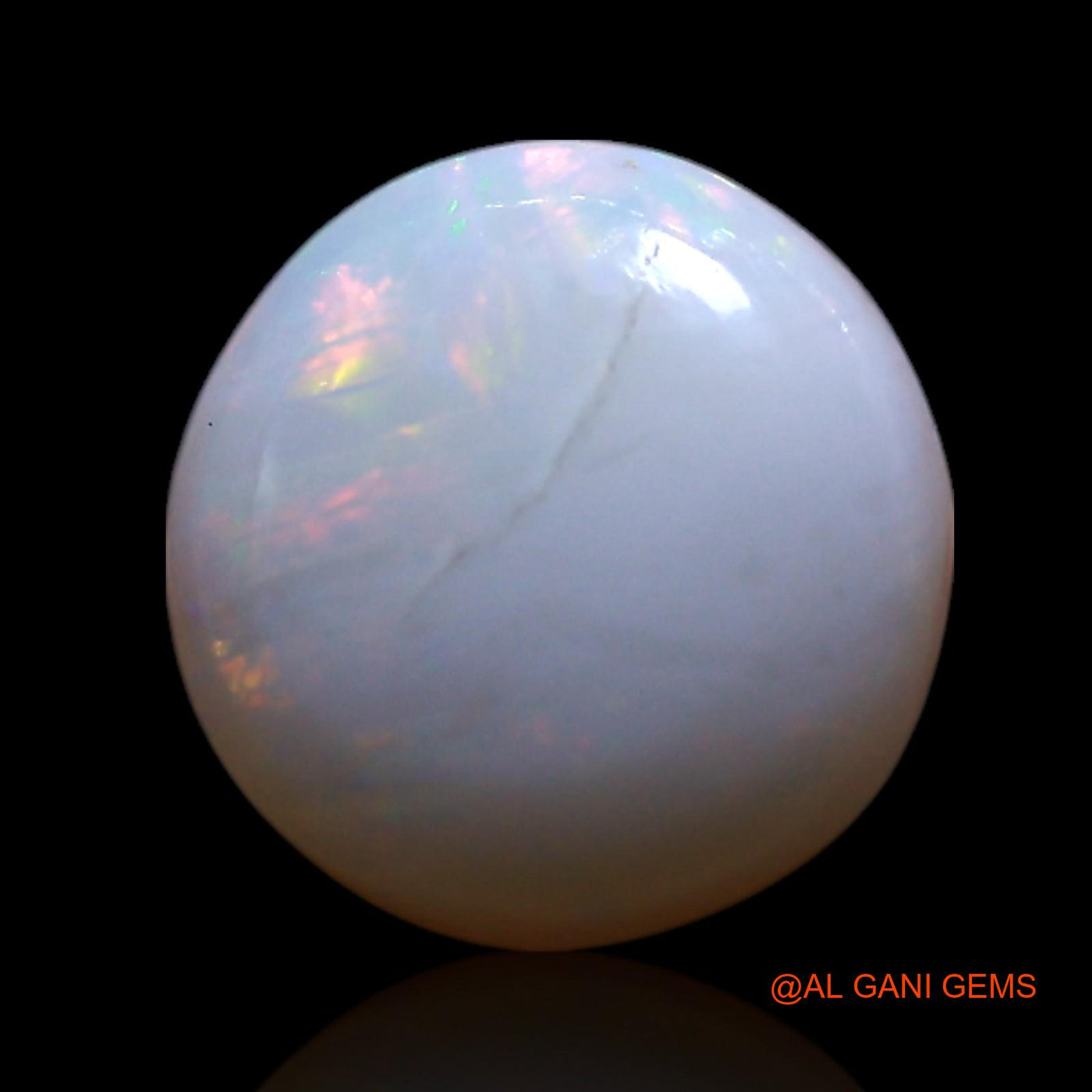 1.00 Cts Natural Australian Fire Opal Oval Cabochon Loose Gemstone For Jewelry 8x8x3 mm AG-238
