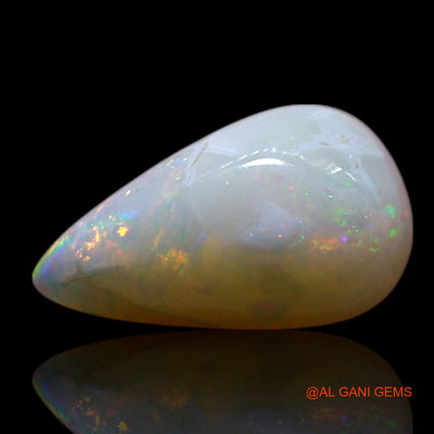 Natural Fire Opal Gemstone 1.00 Cts Loose Pear Cabochon From Australia 10x6x3 mm AG-242