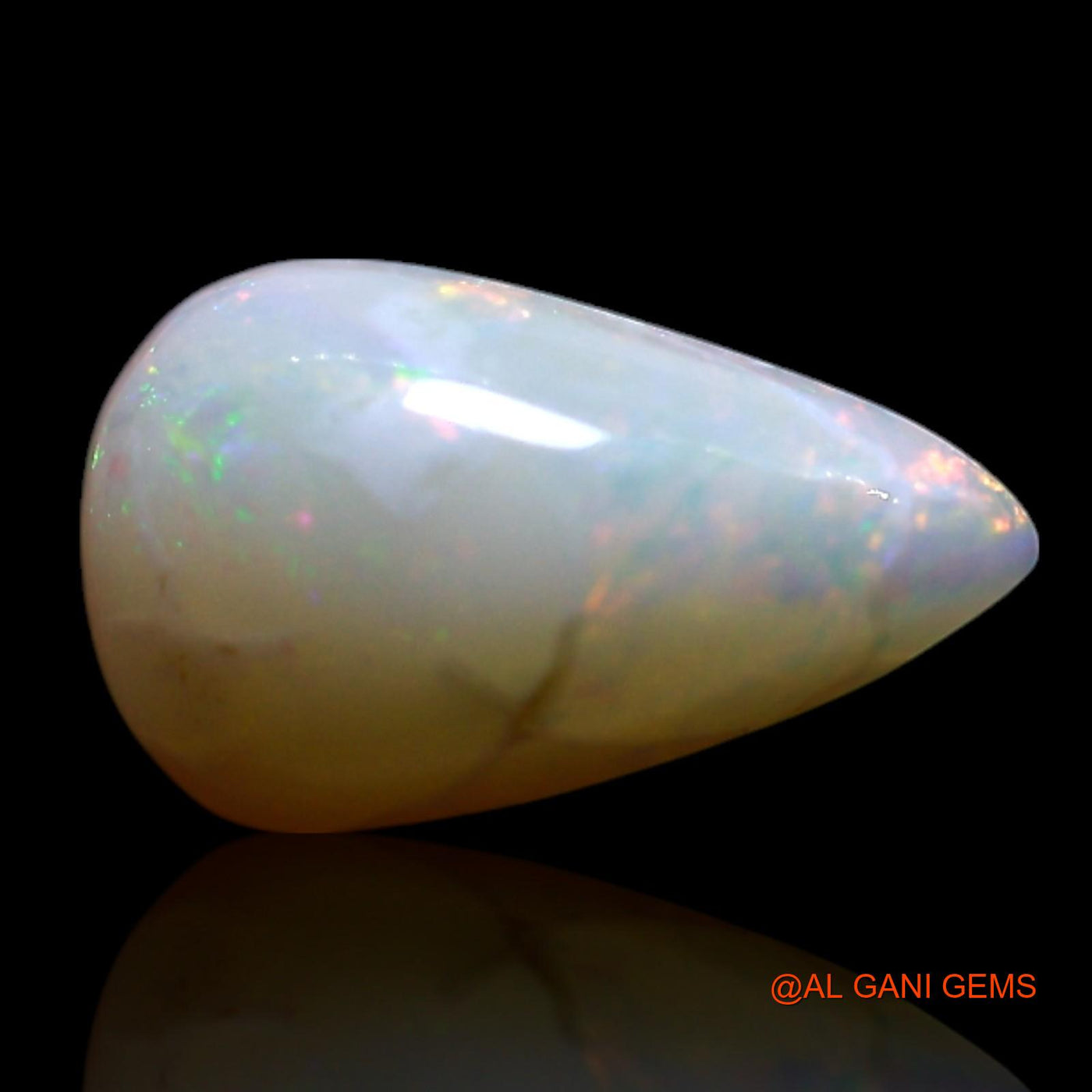 Natural Fire Opal Gemstone 1.00 Cts Loose Pear Cabochon From Australia 10x6x3 mm AG-242