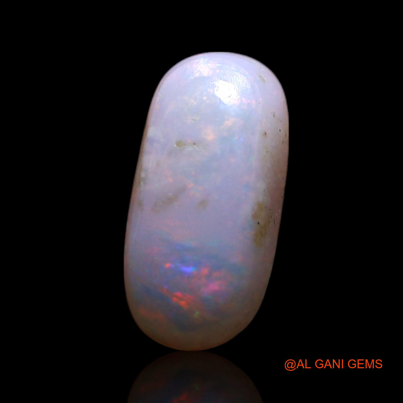 1.00 Cts Natural Australian Fire Opal Loose Gemstone Oval Cabochon 10x5x2 mm AG-244