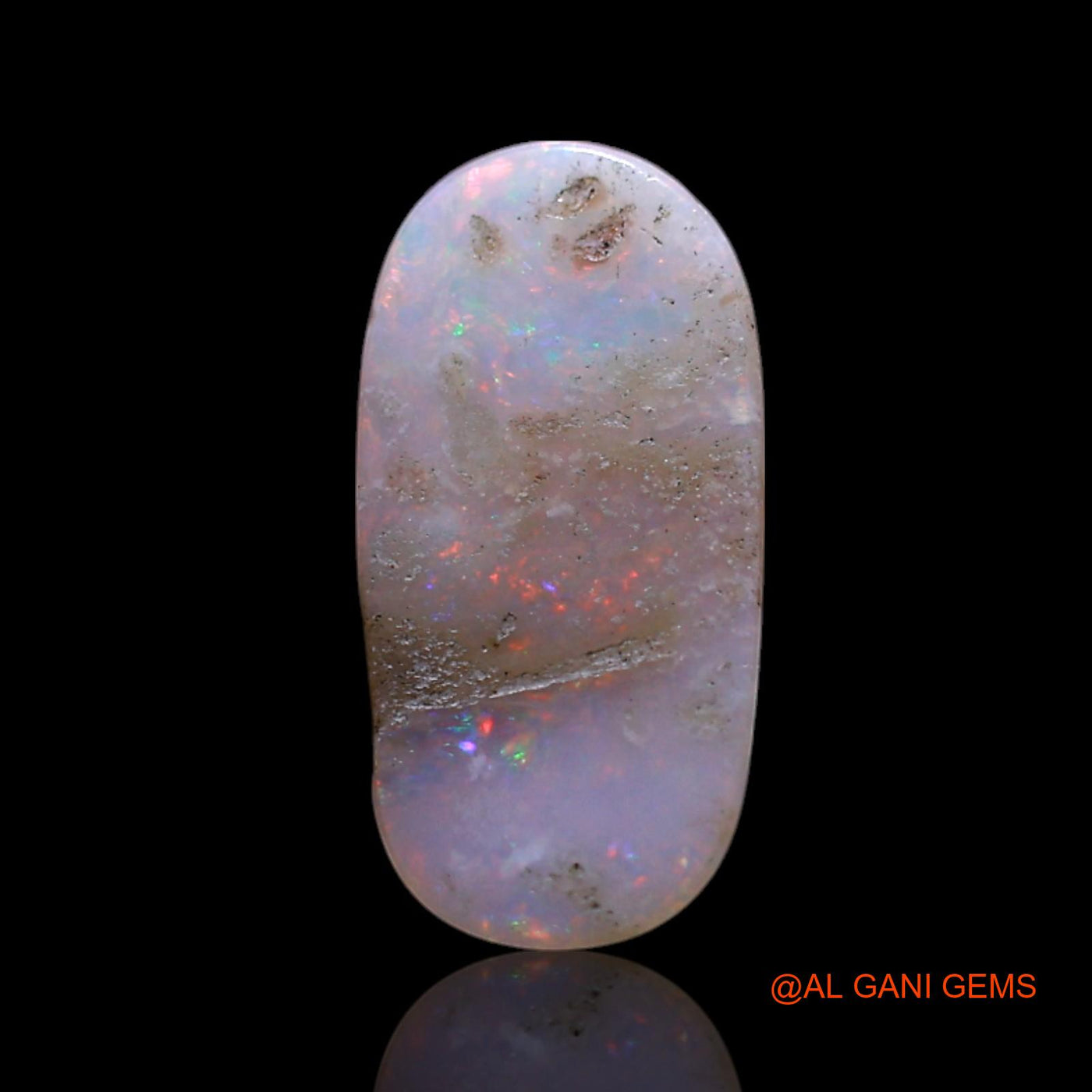1.00 Cts Natural Australian Fire Opal Loose Gemstone Oval Cabochon 10x5x2 mm AG-244