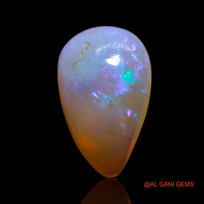 0.80 Cts Natural Australian Fire Opal Pear Cabochon Loose Gemstone For Jewelry 9x6x2 mm AG-245