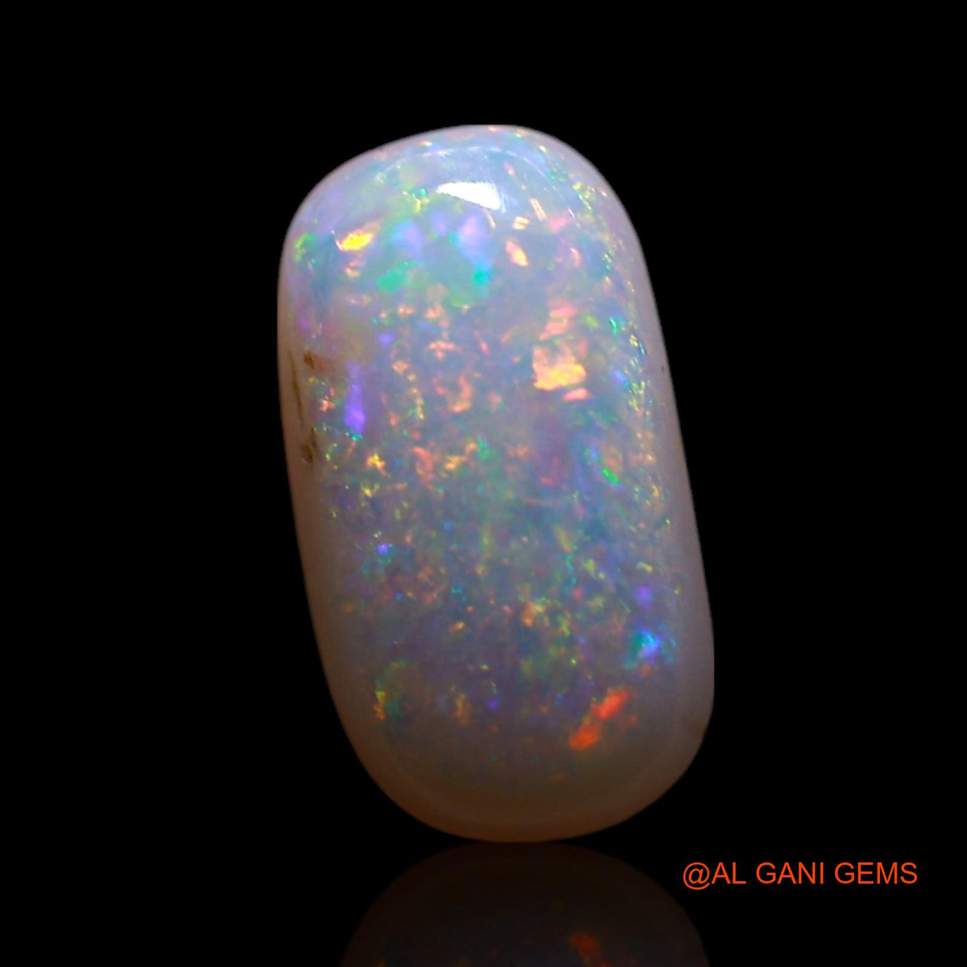 0.80 Cts Natural Australian Fire Opal Oval Cabochon Loose Gemstone For Jewelry 9x5x2 mm AG-247