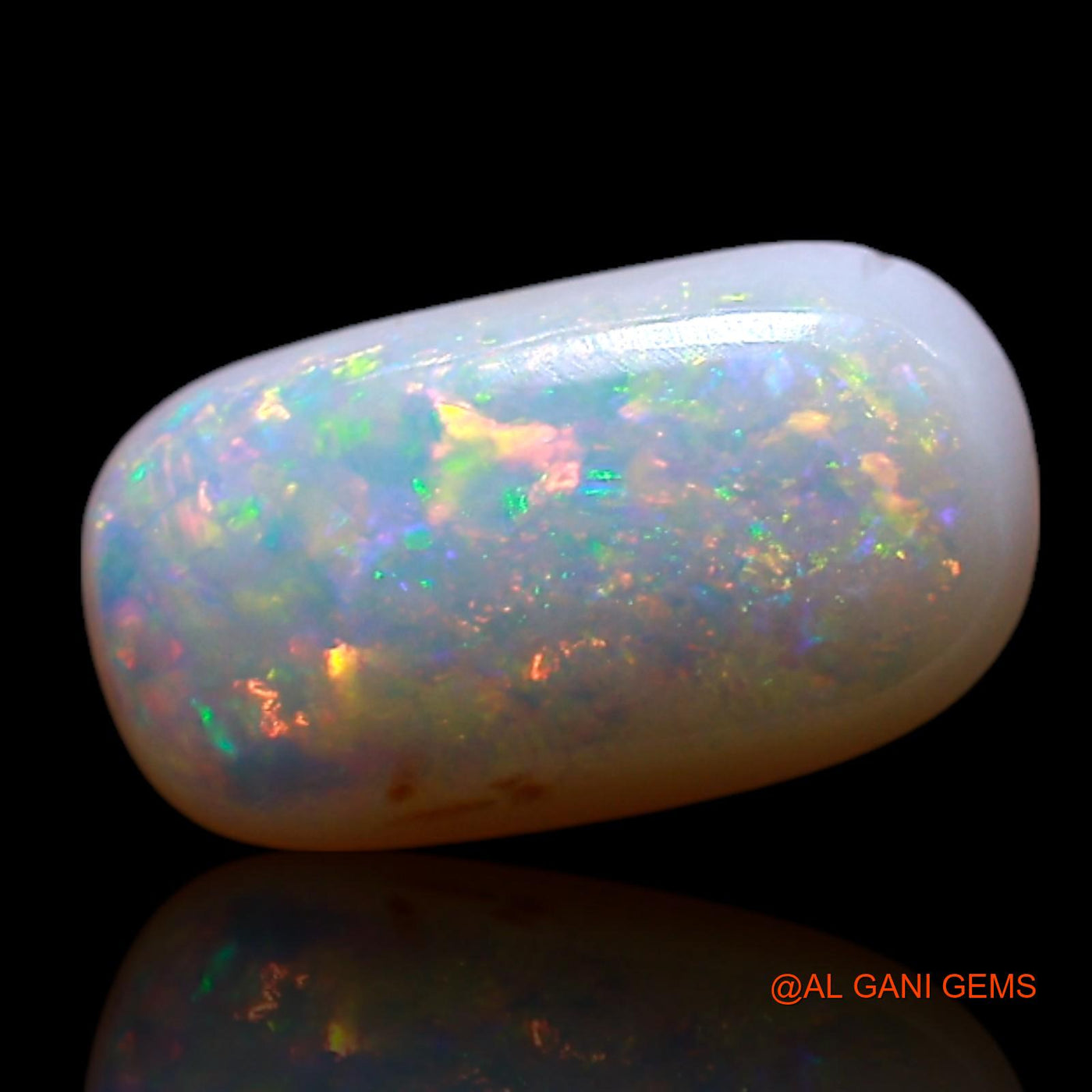 0.80 Cts Natural Australian Fire Opal Oval Cabochon Loose Gemstone For Jewelry 9x5x2 mm AG-247