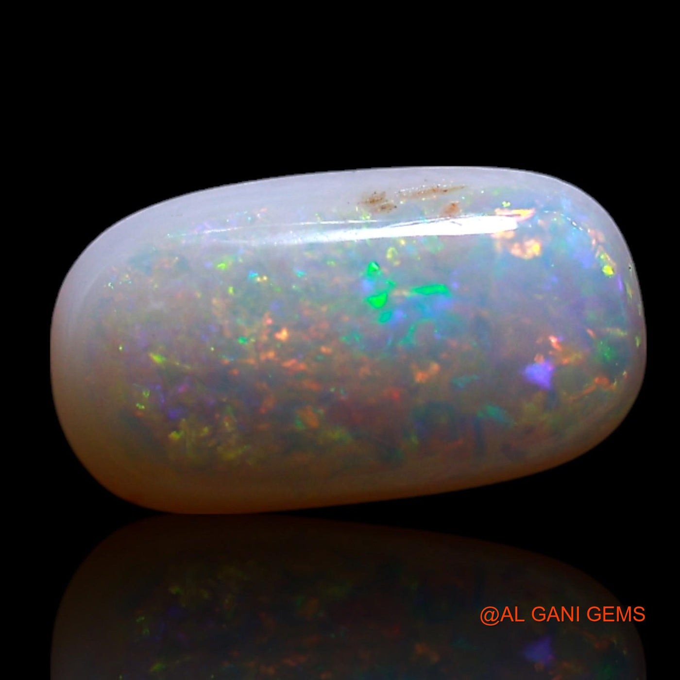 0.80 Cts Natural Australian Fire Opal Oval Cabochon Loose Gemstone For Jewelry 9x5x2 mm AG-247