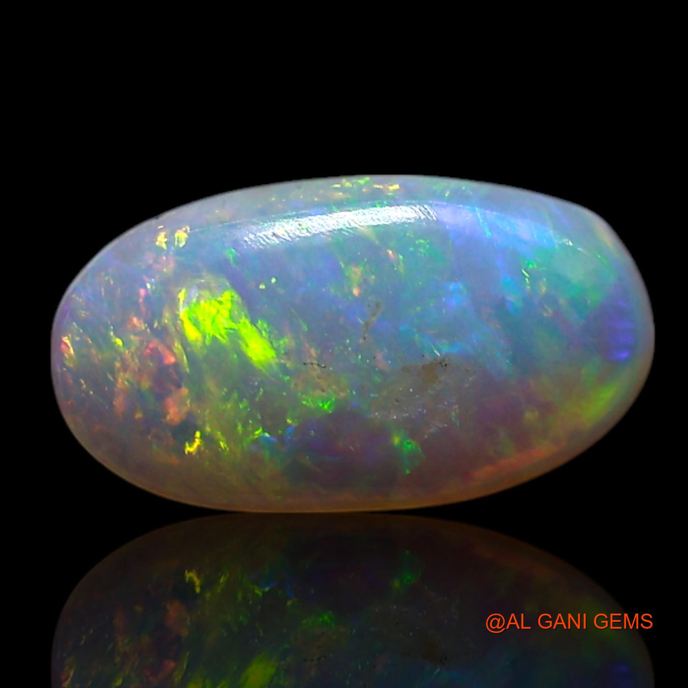 Natural Fire Opal Gemstone 0.70 Cts Loose Oval Cabochon From Australia 9x5x2 mm AG-248