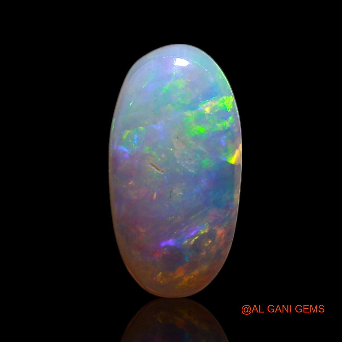 Natural Fire Opal Gemstone 0.70 Cts Loose Oval Cabochon From Australia 9x5x2 mm AG-248