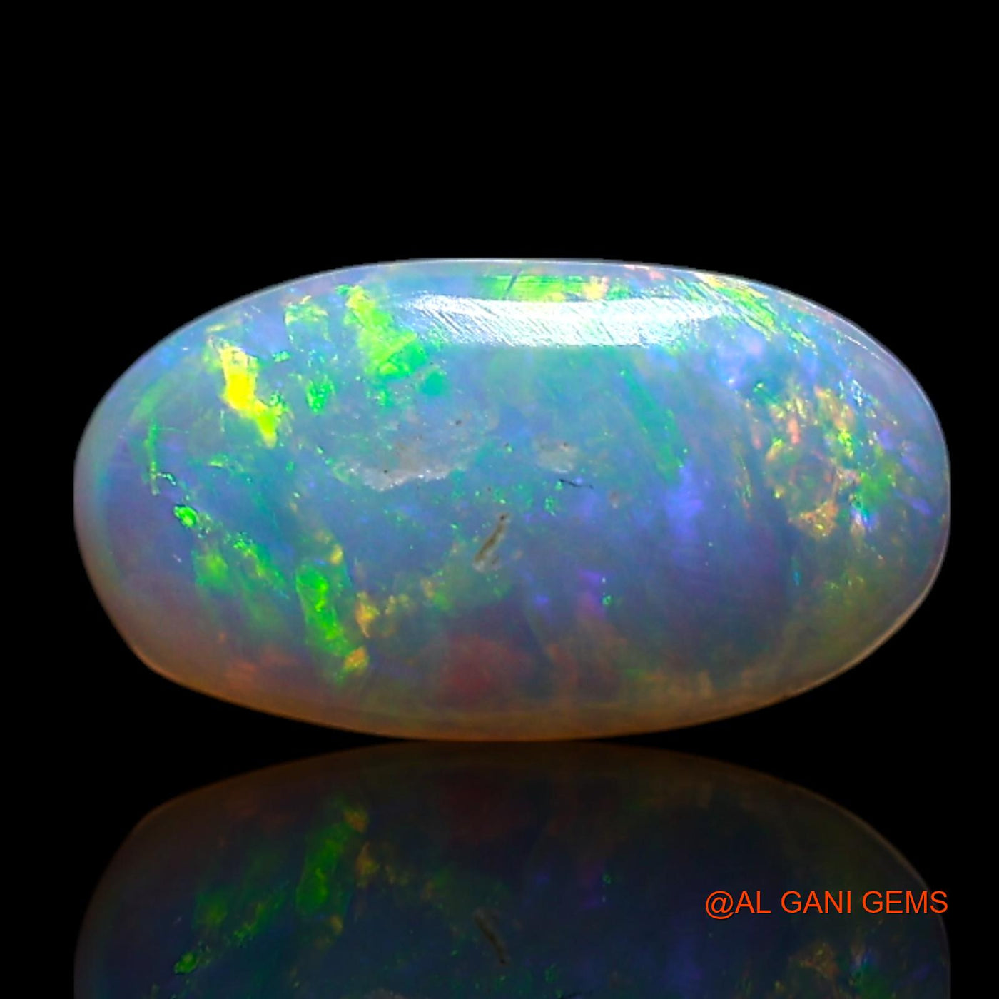 Natural Fire Opal Gemstone 0.70 Cts Loose Oval Cabochon From Australia 9x5x2 mm AG-248