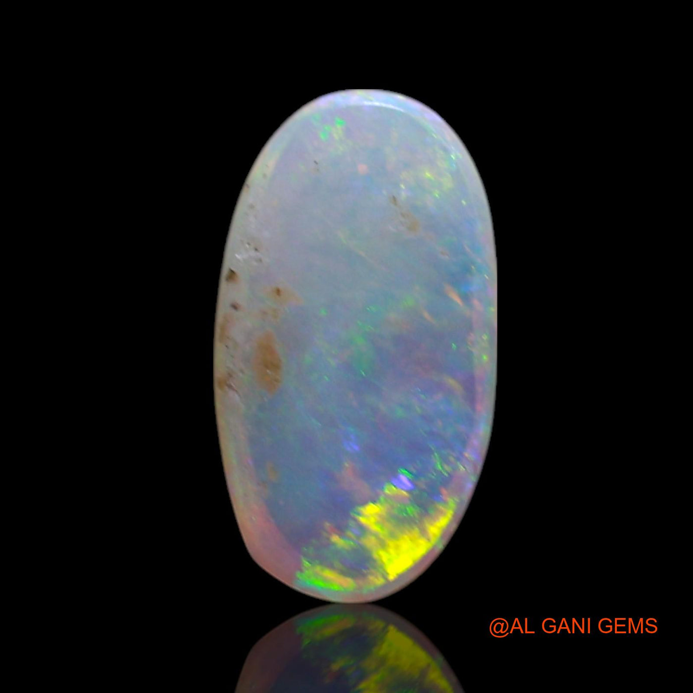Natural Fire Opal Gemstone 0.70 Cts Loose Oval Cabochon From Australia 9x5x2 mm AG-248