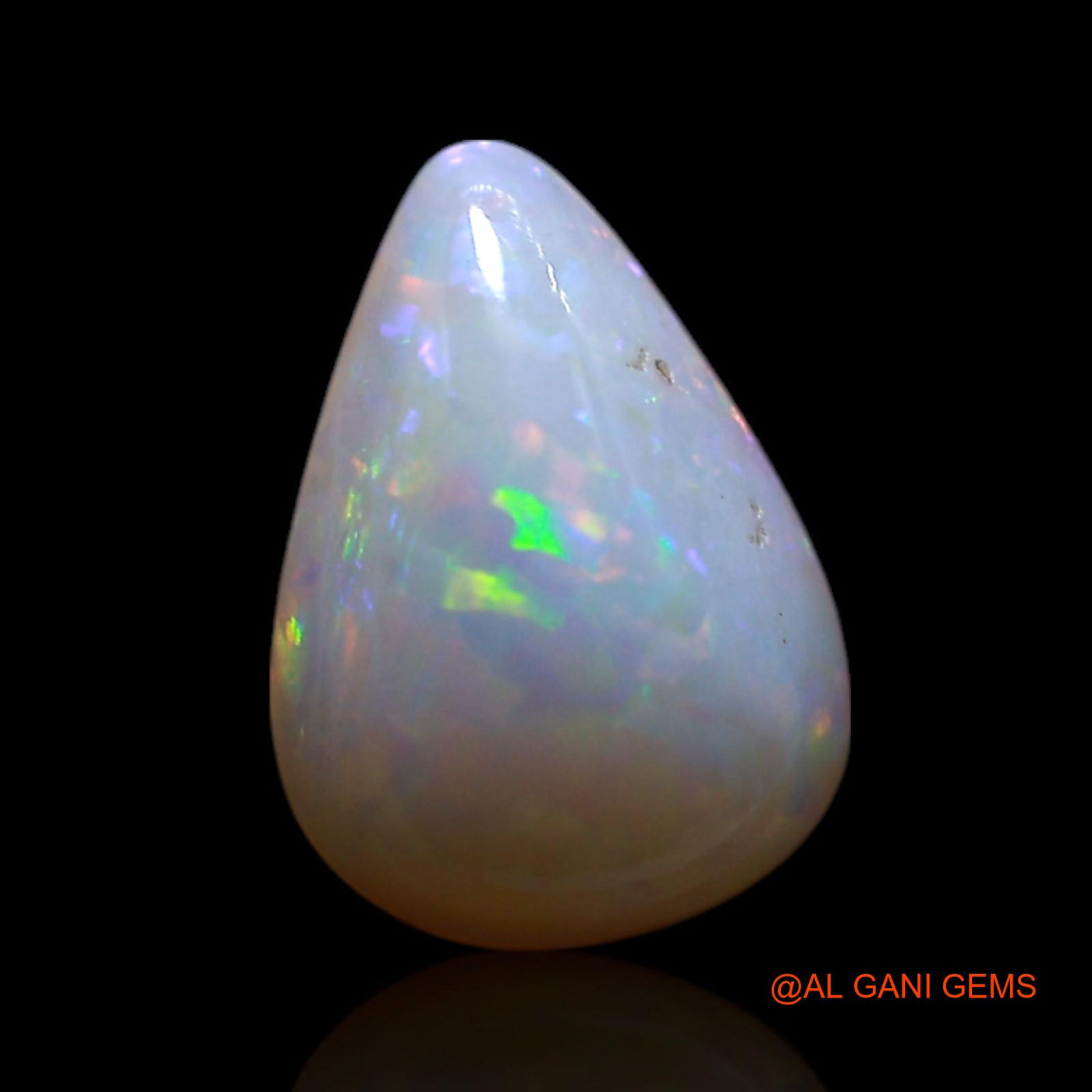 1.00 Cts Unheated Australian Fire Opal Loose Gemstone Pear Cabochon Natural 9x6x3 mm AG-249