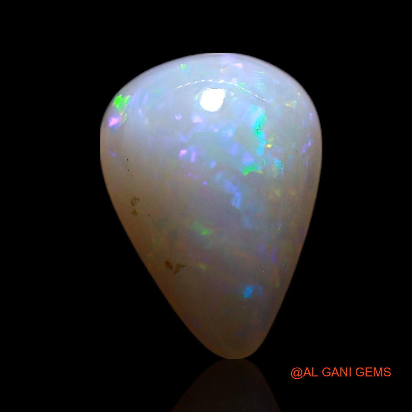 1.00 Cts Unheated Australian Fire Opal Loose Gemstone Pear Cabochon Natural 9x6x3 mm AG-249