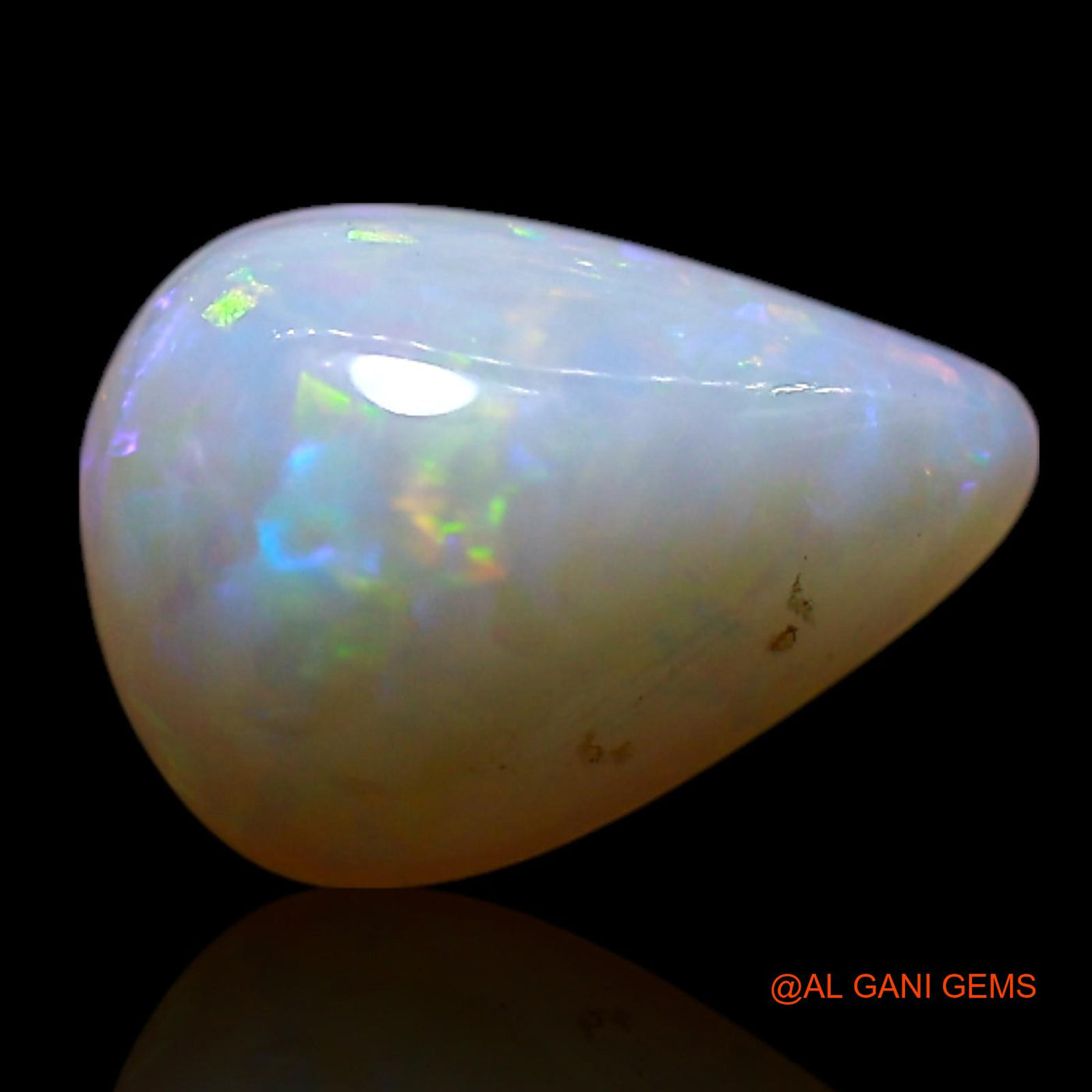 1.00 Cts Unheated Australian Fire Opal Loose Gemstone Pear Cabochon Natural 9x6x3 mm AG-249