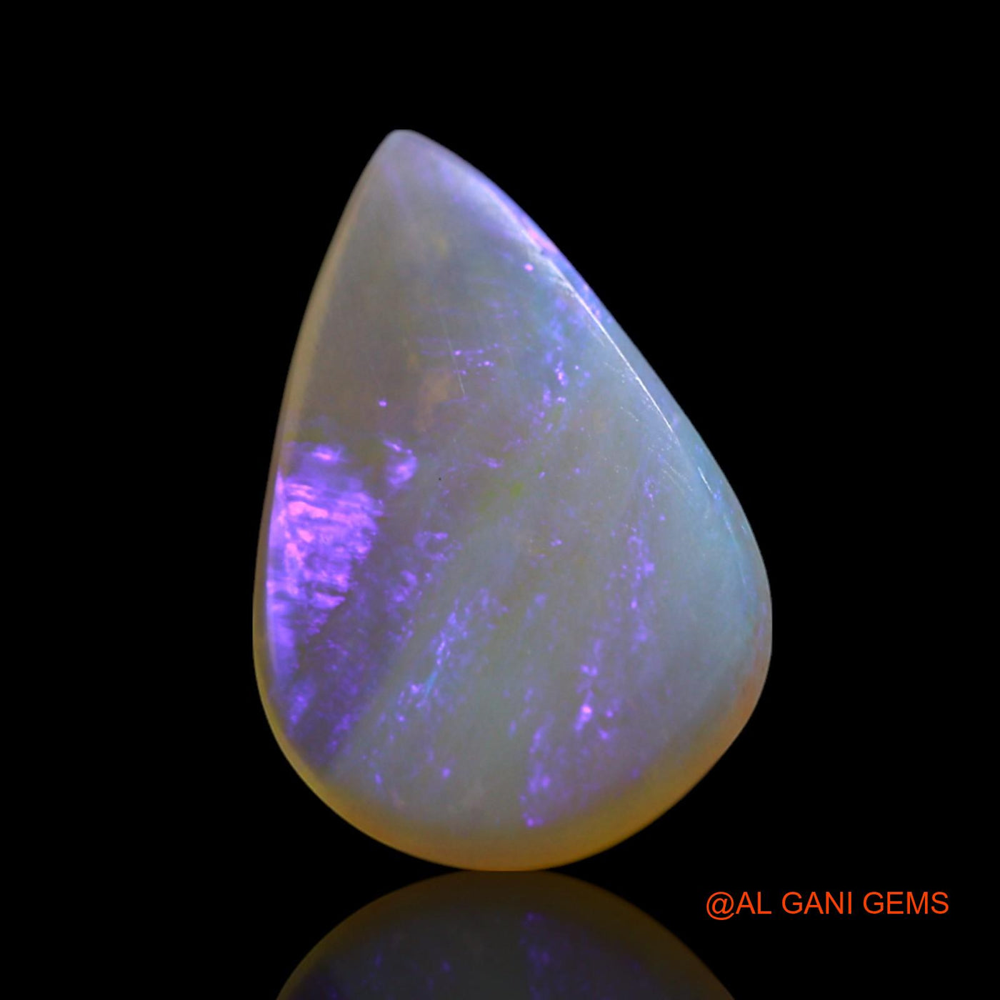 Natural Fire Opal Gemstone 1.60 Cts Loose Pear Cabochon From Australia 13x8x2 mm AG-24