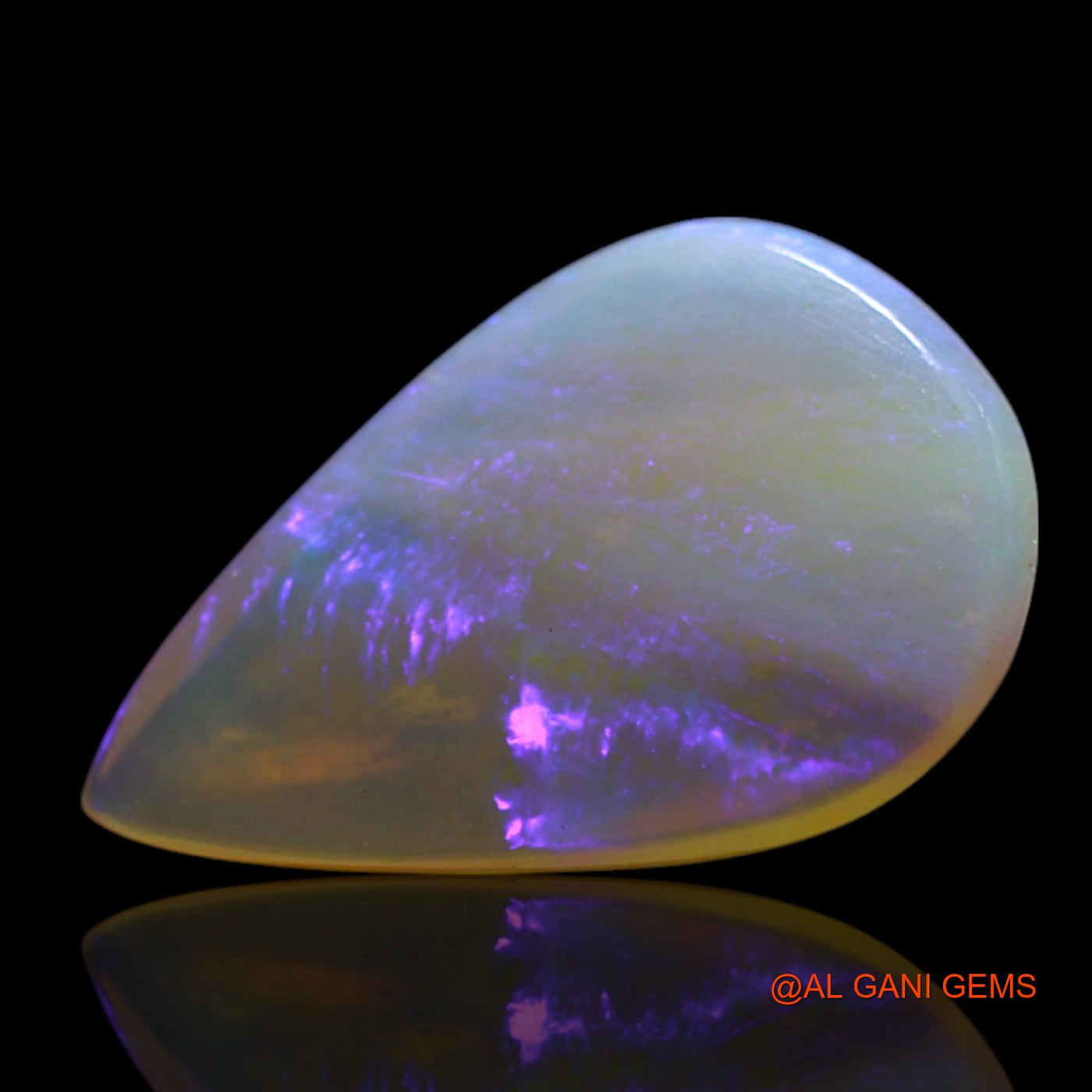 Natural Fire Opal Gemstone 1.60 Cts Loose Pear Cabochon From Australia 13x8x2 mm AG-24