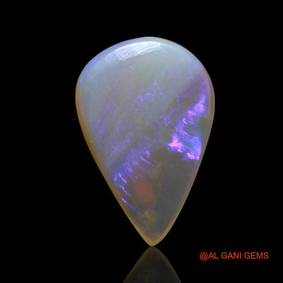 Natural Fire Opal Gemstone 1.60 Cts Loose Pear Cabochon From Australia 13x8x2 mm AG-24