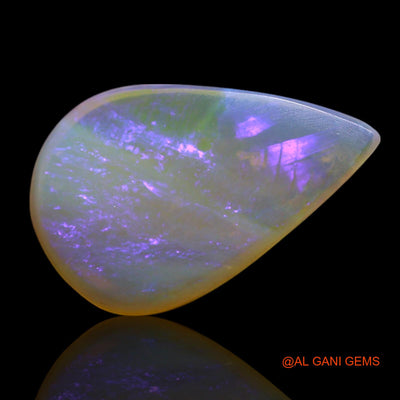 Natural Fire Opal Gemstone 1.60 Cts Loose Pear Cabochon From Australia 13x8x2 mm AG-24