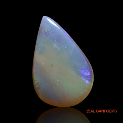 Natural Fire Opal Gemstone 1.60 Cts Loose Pear Cabochon From Australia 13x8x2 mm AG-24