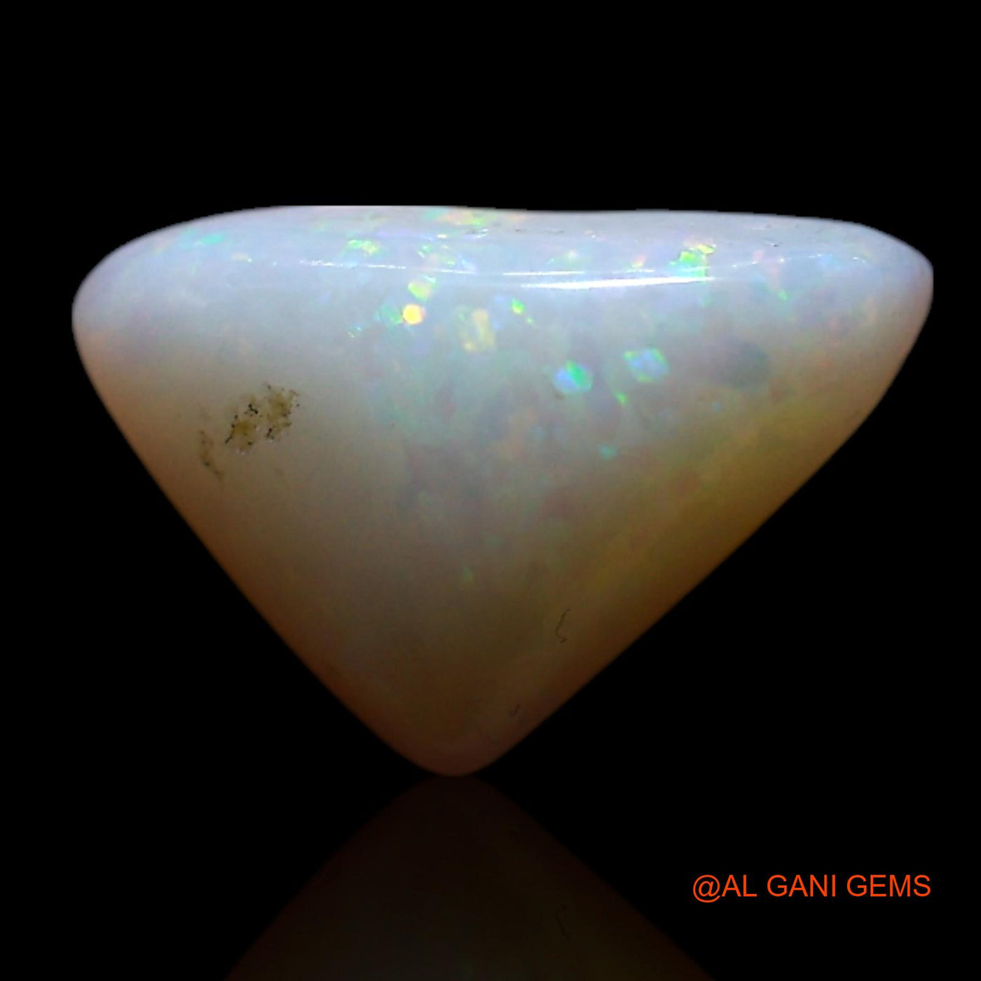 Natural Fire Opal Gemstone 0.90 Cts Loose Trillion Cabochon From Australia 9x7x3 mm AG-250