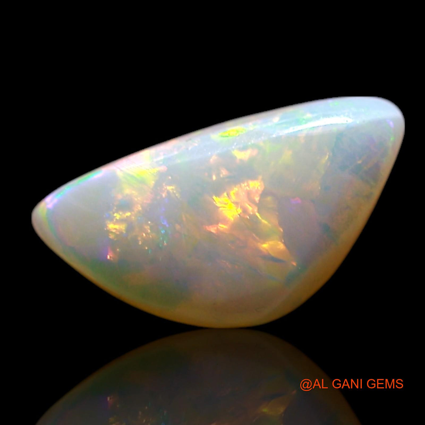 0.80 Cts Natural Australian Fire Opal Trillion Cabochon Loose Gemstone For Jewelry 9x5x2 mm AG-253