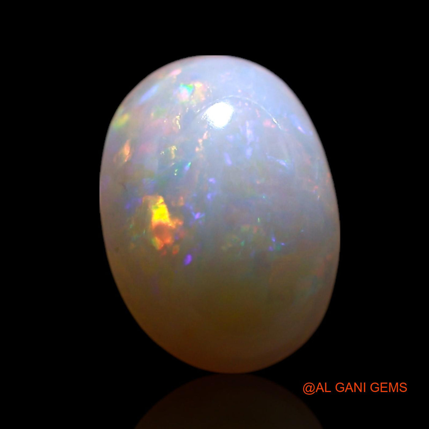 Natural Untreated Fire Opal Loose Gemstone Oval Cabochon From Australia 1.00 Cts 8x6x3 mm AG-254
