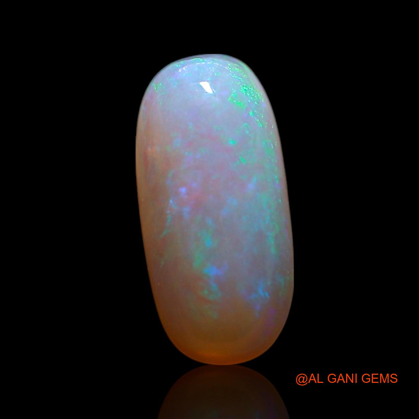 Natural Untreated Fire Opal Loose Gemstone Oval Cabochon From Australia 0.90 Cts 9x4x2 mm AG-257