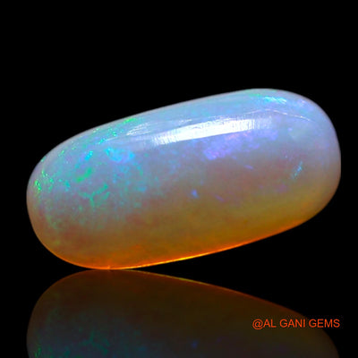 Natural Untreated Fire Opal Loose Gemstone Oval Cabochon From Australia 0.90 Cts 9x4x2 mm AG-257