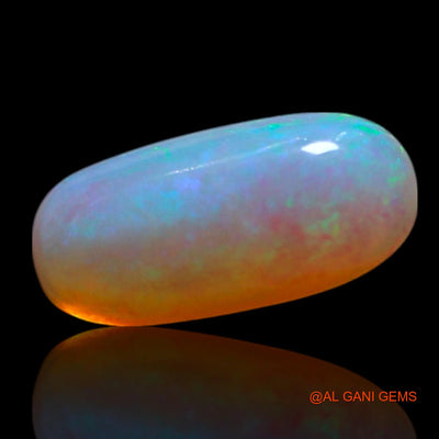 Natural Untreated Fire Opal Loose Gemstone Oval Cabochon From Australia 0.90 Cts 9x4x2 mm AG-257