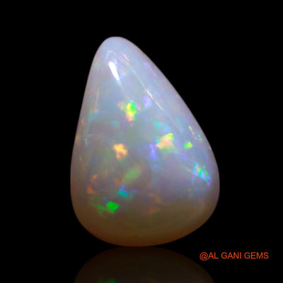 0.90 Cts Unheated Australian Fire Opal Loose Gemstone Pear Cabochon Natural 8x6x2 mm AG-258