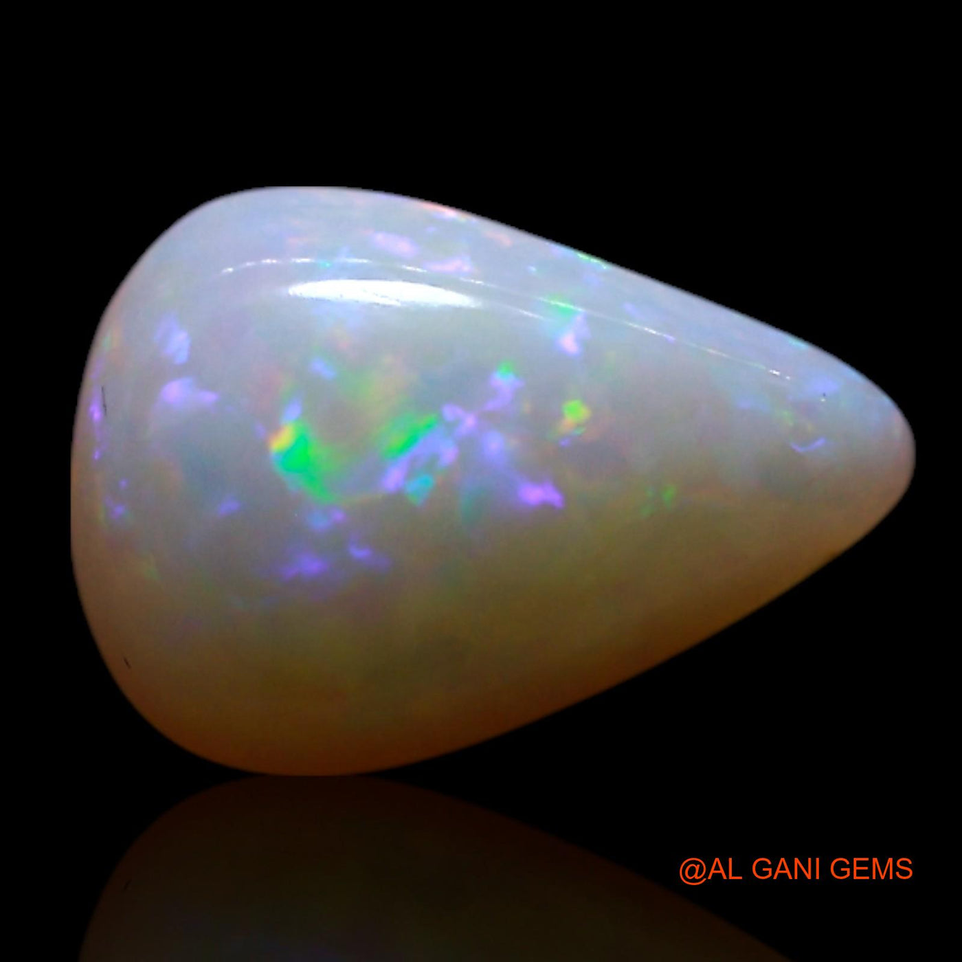 0.90 Cts Unheated Australian Fire Opal Loose Gemstone Pear Cabochon Natural 8x6x2 mm AG-258