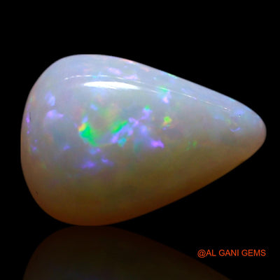 0.90 Cts Unheated Australian Fire Opal Loose Gemstone Pear Cabochon Natural 8x6x2 mm AG-258