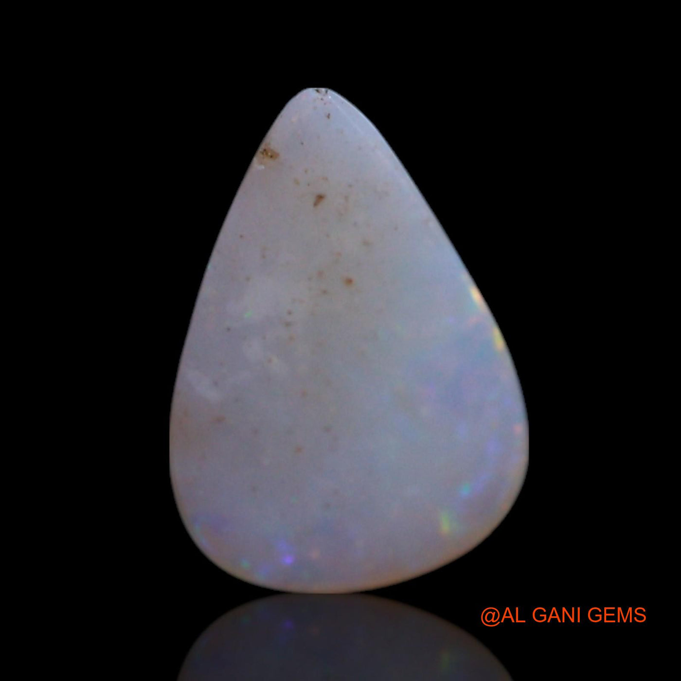 0.90 Cts Unheated Australian Fire Opal Loose Gemstone Pear Cabochon Natural 8x6x2 mm AG-258