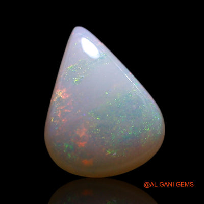 0.80 Cts Unheated Australian Fire Opal Loose Gemstone Pear Cabochon Natural 8x6x2 mm AG-260