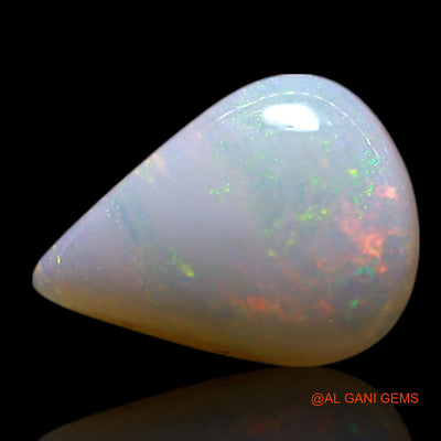 0.80 Cts Unheated Australian Fire Opal Loose Gemstone Pear Cabochon Natural 8x6x2 mm AG-260