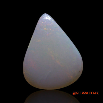 0.80 Cts Unheated Australian Fire Opal Loose Gemstone Pear Cabochon Natural 8x6x2 mm AG-260
