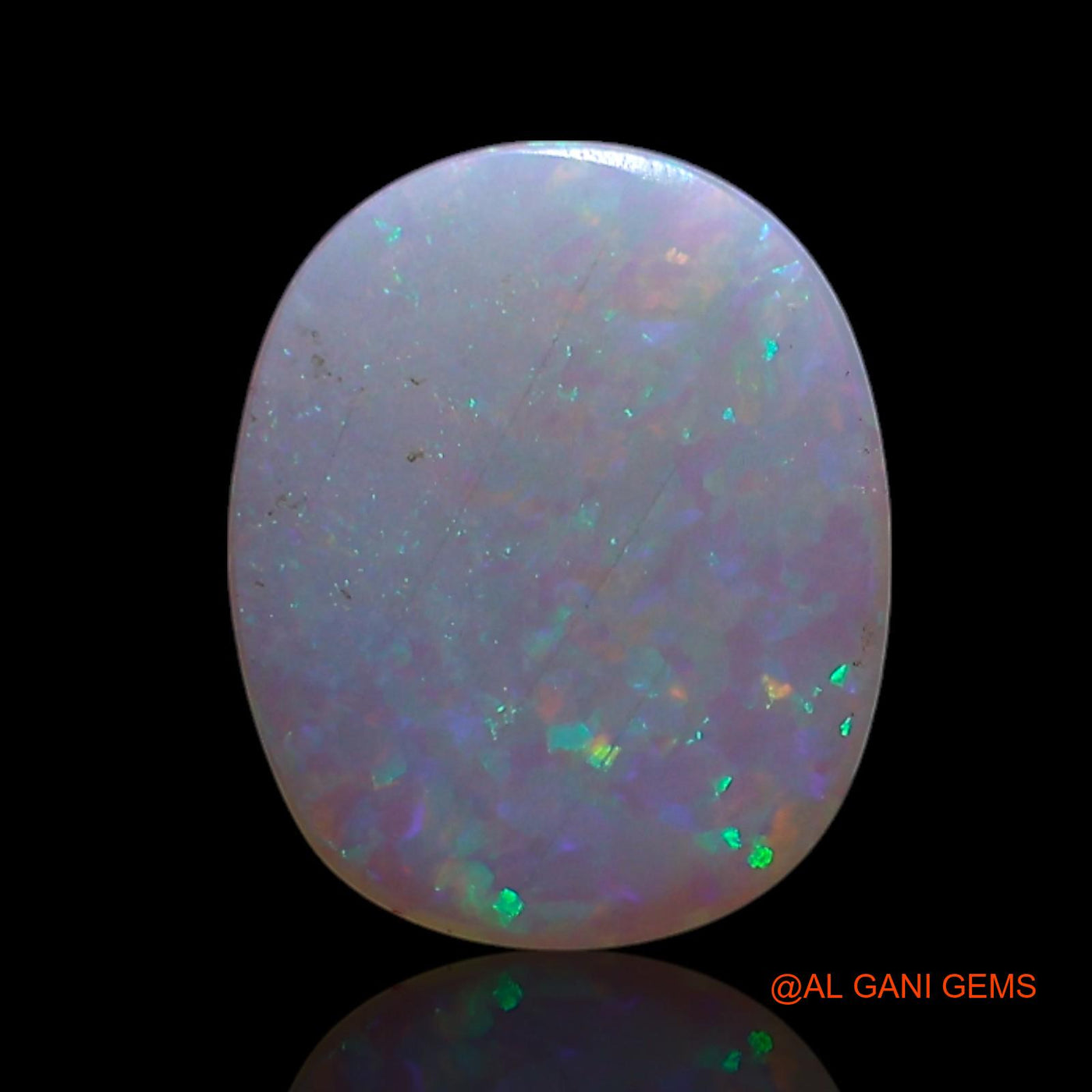 Natural Untreated Fire Opal Loose Gemstone Oval Cabochon From Australia 0.90 Cts 8x6x2 mm AG-261